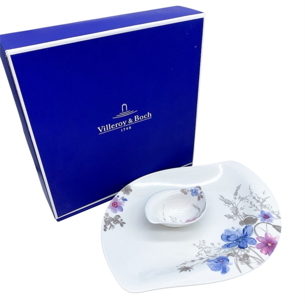 Villeroy & Boch Blue and Purple Floral Dish Set